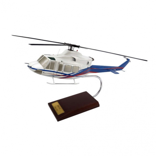 Bell 412 1/30 Helicopter Mahogany Aircraft Model
