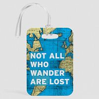 Not All Who - World Map - Luggage Tag