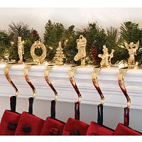 Brass Stocking Holders with Design