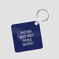 Fasten Seat Belt - Square Keychain