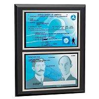 Deluxe Dual-Sided Pilot License Plaque